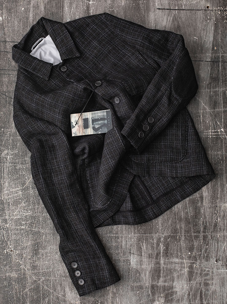 K'ANG<br> MENS WORKER / ELBOW PROTECT PATCH JACKET / OFF BLACK