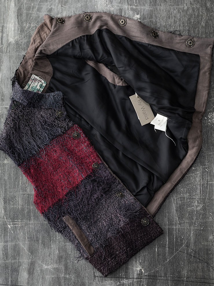 By Walid<br> MENS GILET / AUBERGINE