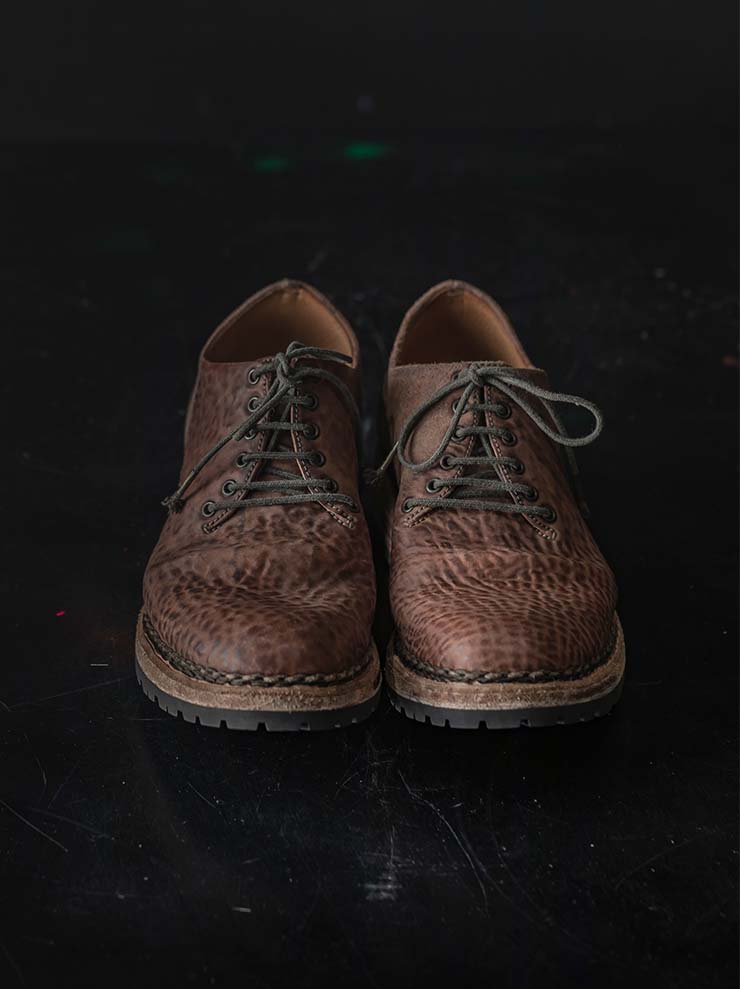 EMATYTE<br> MENS Horse Leather Washed Culatta Shoes / CRUST NATURAL
