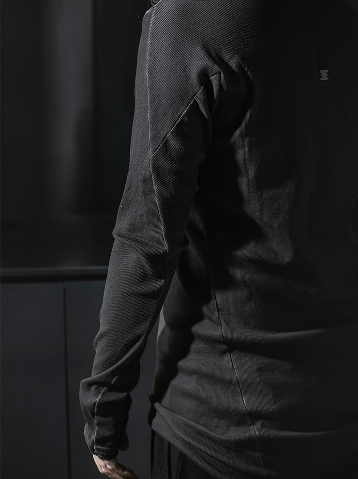 69 by ISAAC SELLAM<br> MENS semi-raglan long sleeve T-shirt / PLOMB