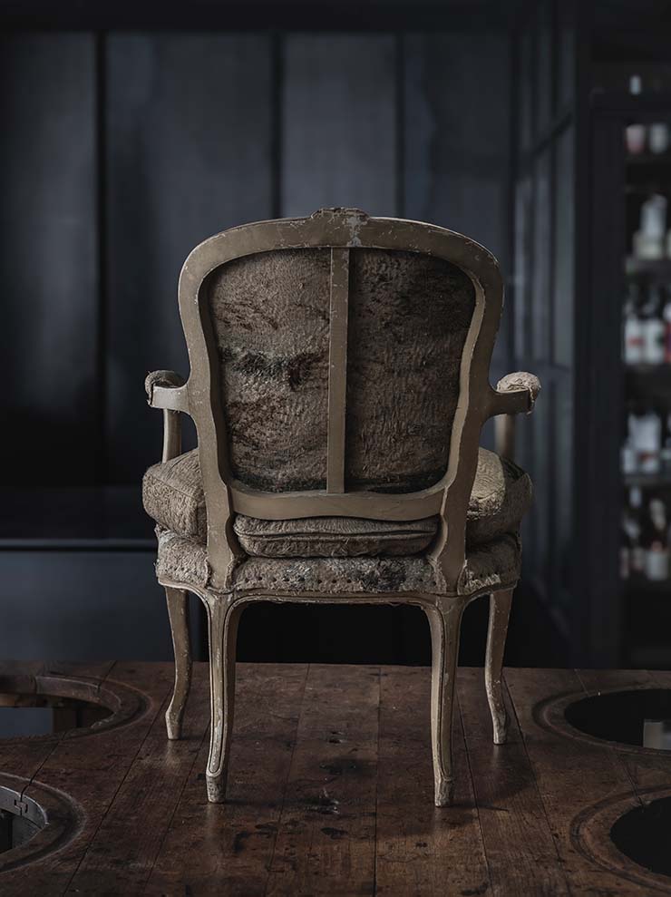By Walid<br>19TH CENTURY FRENCH OAK CHAIR