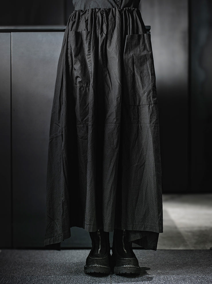 ATELIER SUPPAN<br>WOMENS Wide cotton skirt / E26-47