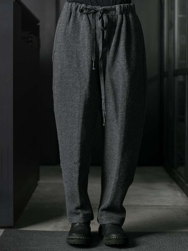 individual sentiments<br />UNISEX  エラステックウエストイージートラウザー / medium gray