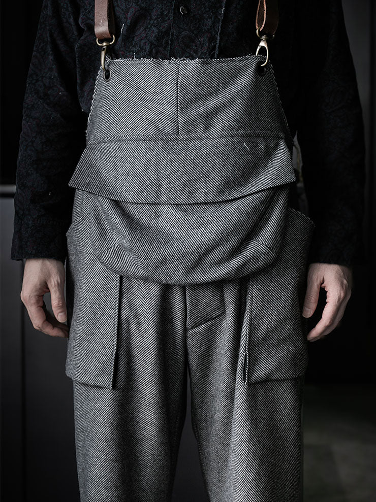 MONAD<br> McDonnell Overalls / Gray - Black twill