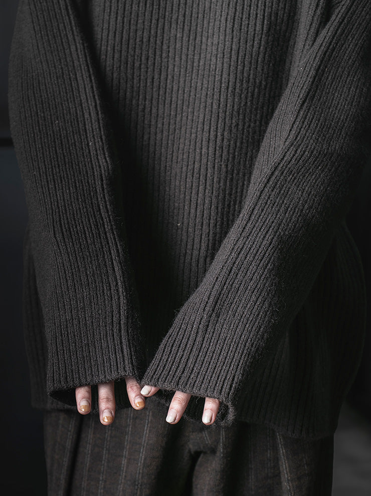 WRIGHT + DOYLE<br>UNISEX ATLI JUMPER / CACAO