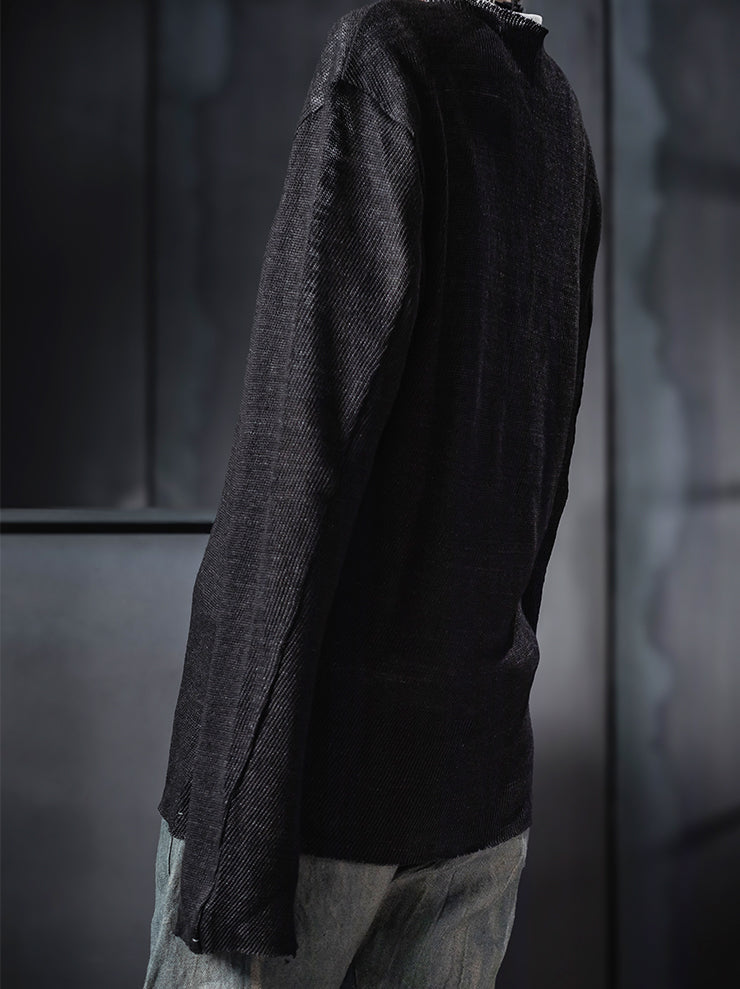 K’ANG <br>Unisex round neck pullover / OFF BLACK