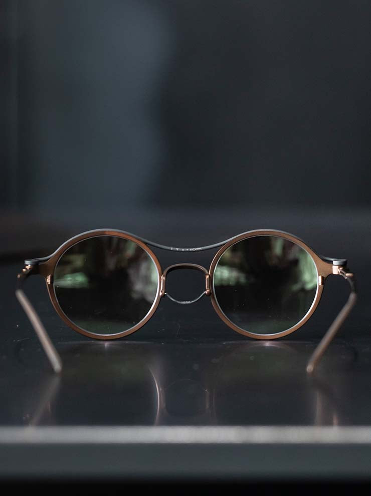 RIGARDS × THE VIRIDI-ANNE<br> TITANIUM & STAINLESS STEEL FRAME SUNGLASSES / BRONZE FRAME x DARK GRAY CLIP / RG2000TVA