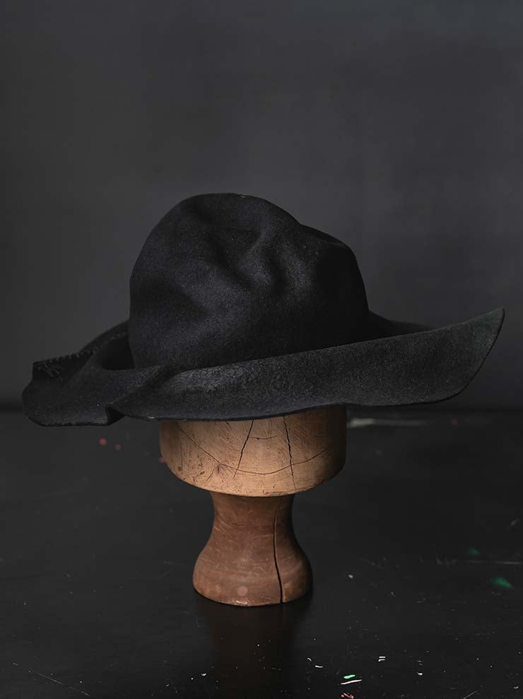 HORISAKI<br>ラビットファーフェルトステッチハット RHRY008 / BLACK EB
