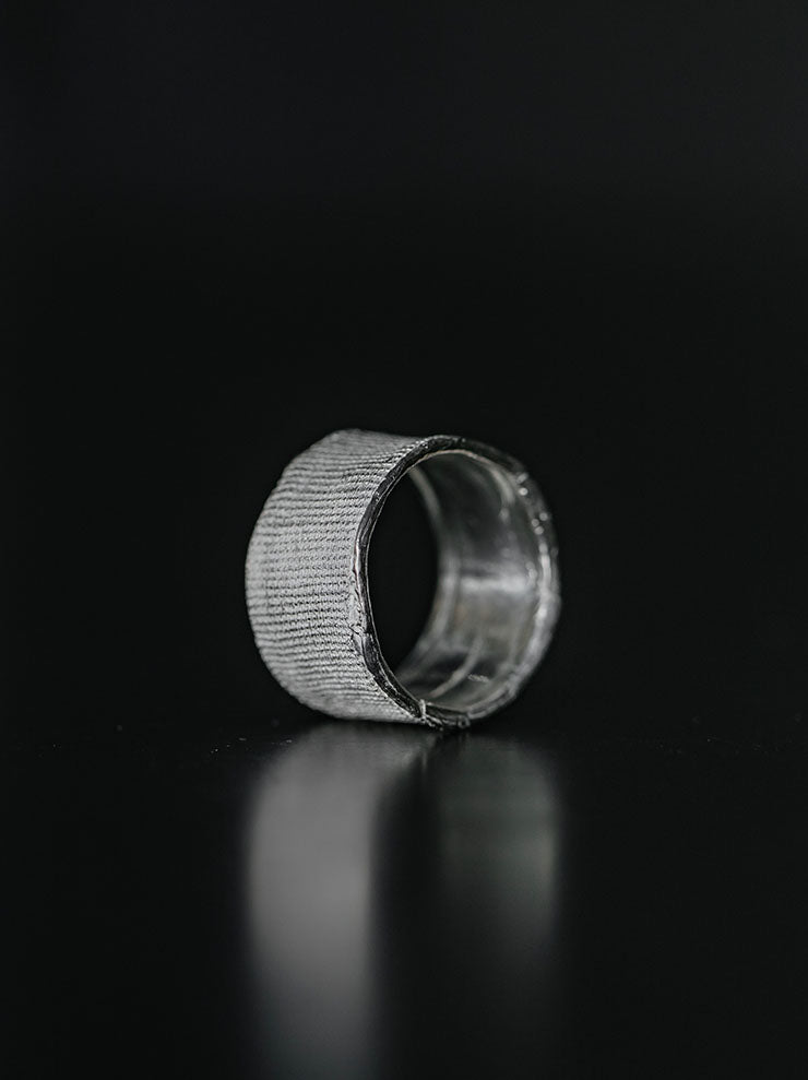 DETAJ<br> / 2-BANDAGE SILVER RING / 2-VTGR03 / VINTAGE WHITE