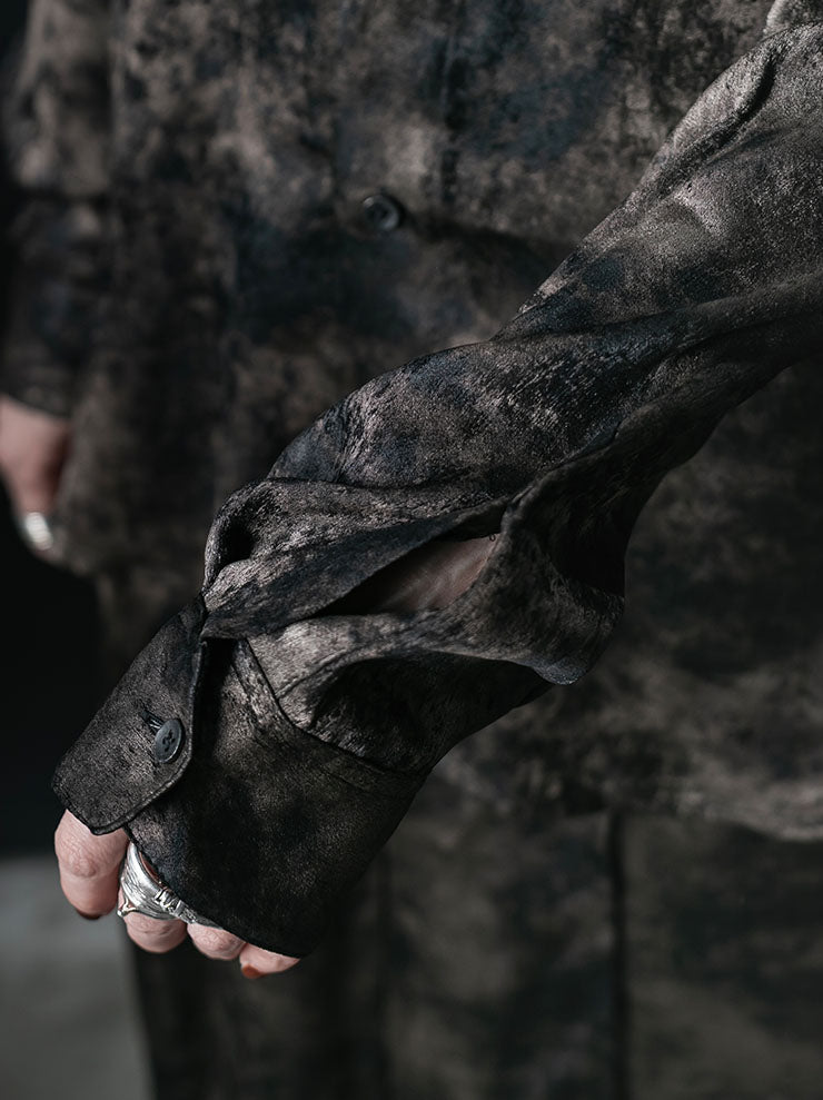 CHIAHUNG SU<br>WOMENS HAND DYED WATERED GAUZE SHIRT / WATERED GAUZE