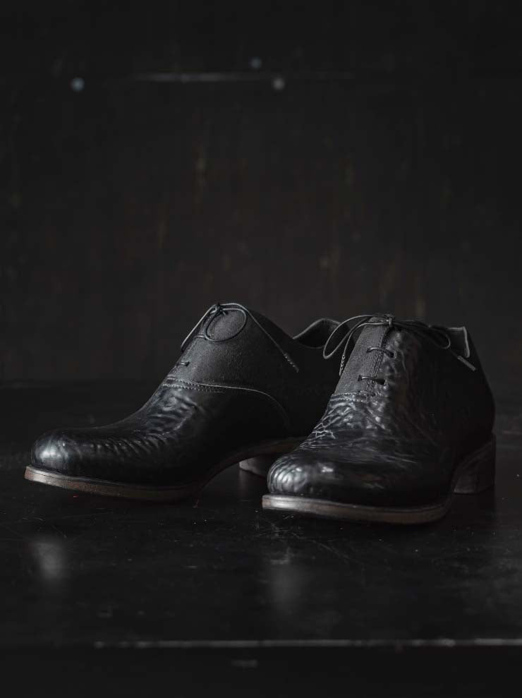 EMATYTE<br> MENS Horse Leather Washed Culatta Shoes / BLACK