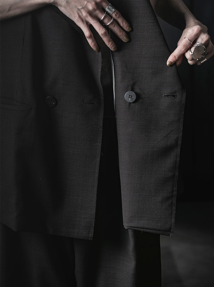 WRIGHT + DOYLE<br>UNISEX HARTON VEST / CACAO CHECK