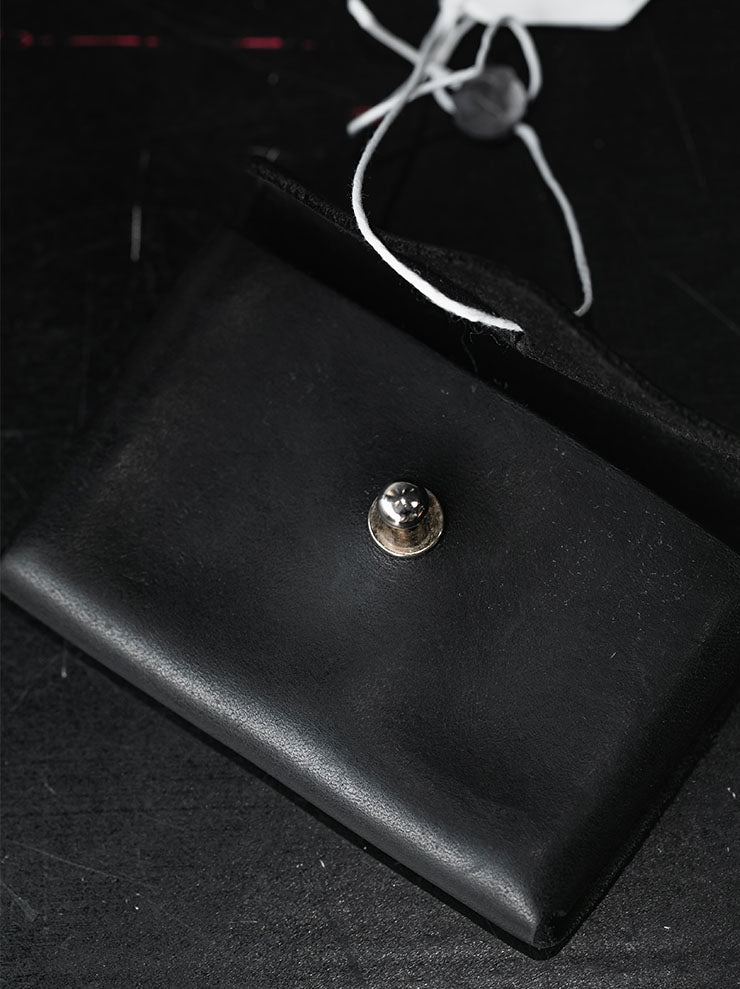 GUIDI<br>レザーコインポケットウォレット EN01 BLKT / GROPPONE FULL GRAIN