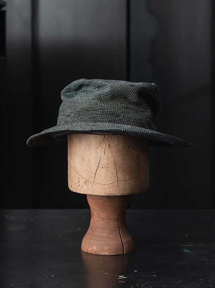 HORISAKI<br> ONE OF A KIND COLLECTION Tequilla Straw Hat OOAK24 NO.226 / PV PETROL