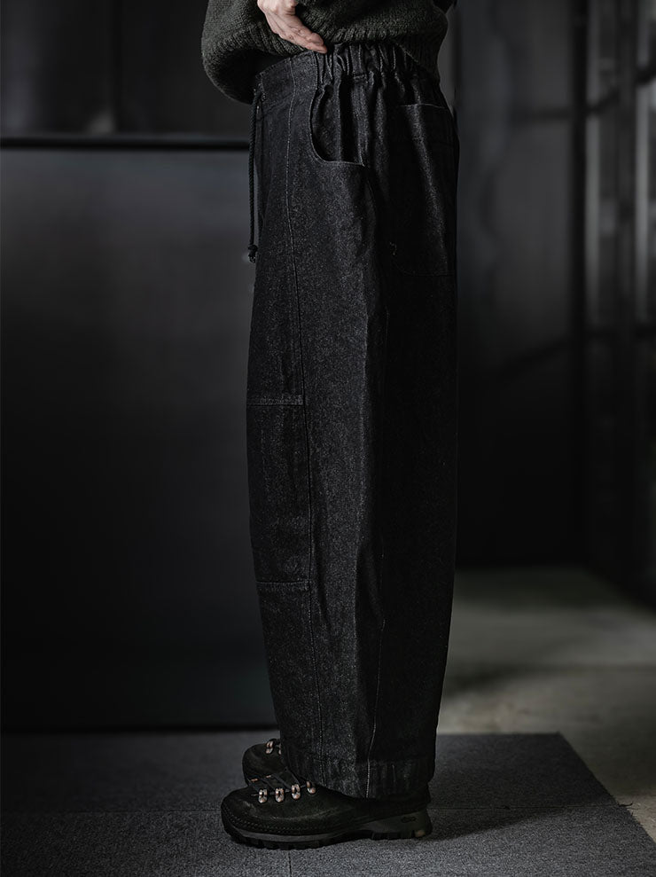 GATHERING<br>UNISEX FISHERMAN PANT / BLACK