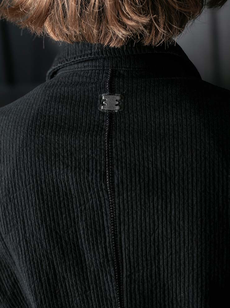 69 by ISAAC SELLAM <br>MENS Striped Work Jacket / NOIR