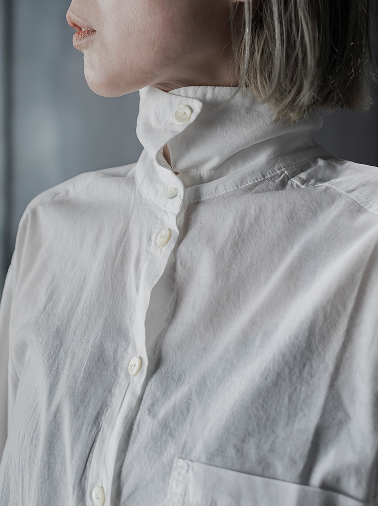 TOTUM<br>WOMENS ダブルレイヤーカフシャツ / WHITE