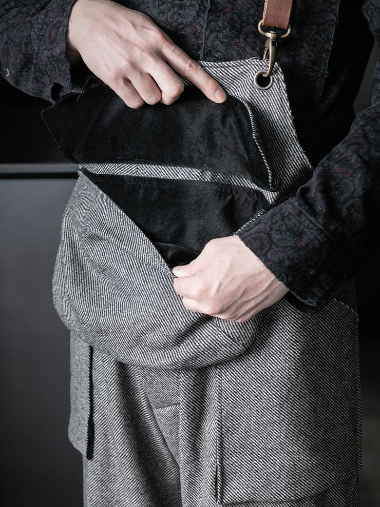 MONAD<br> McDonnell Overalls / Gray - Black twill