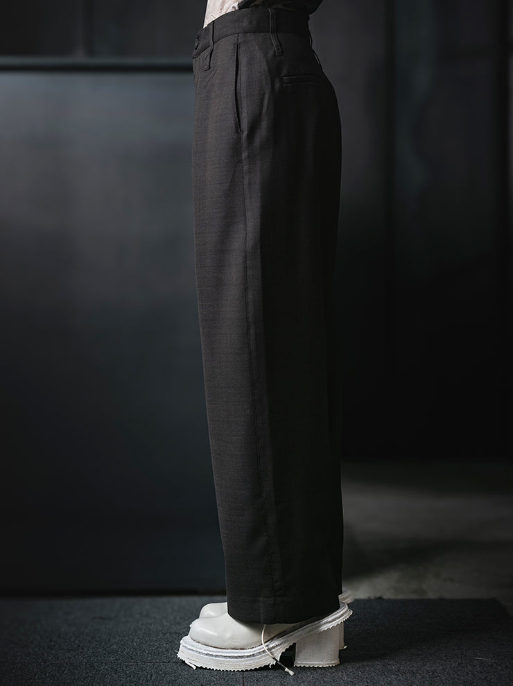 WRIGHT + DOYLE<br>UNISEX LEEDEN TROUSERS / CACAO CHECK
