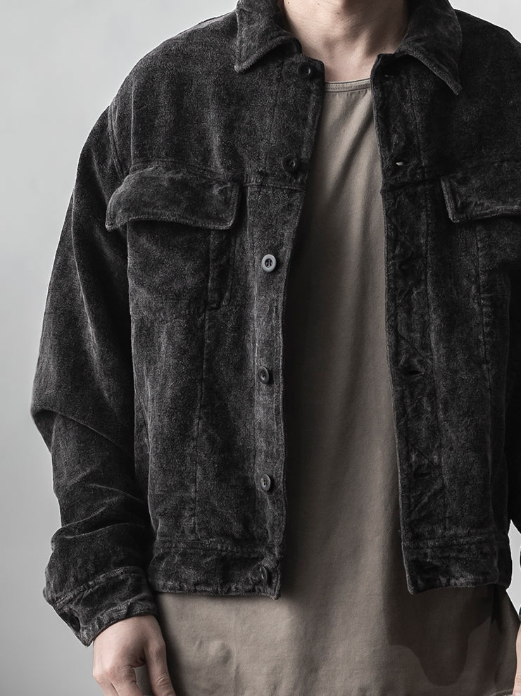 TOTUM<br>MENS ベルベットジャケット / Washed Black