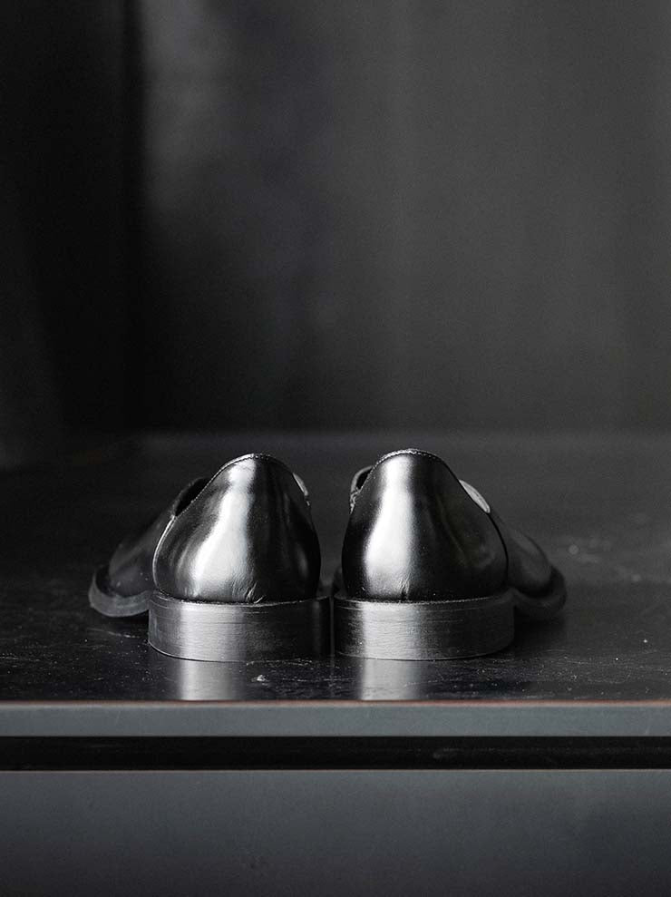 PHILEO<br>CLOG – SLIP-ON LEATHER SHOES / BLACK