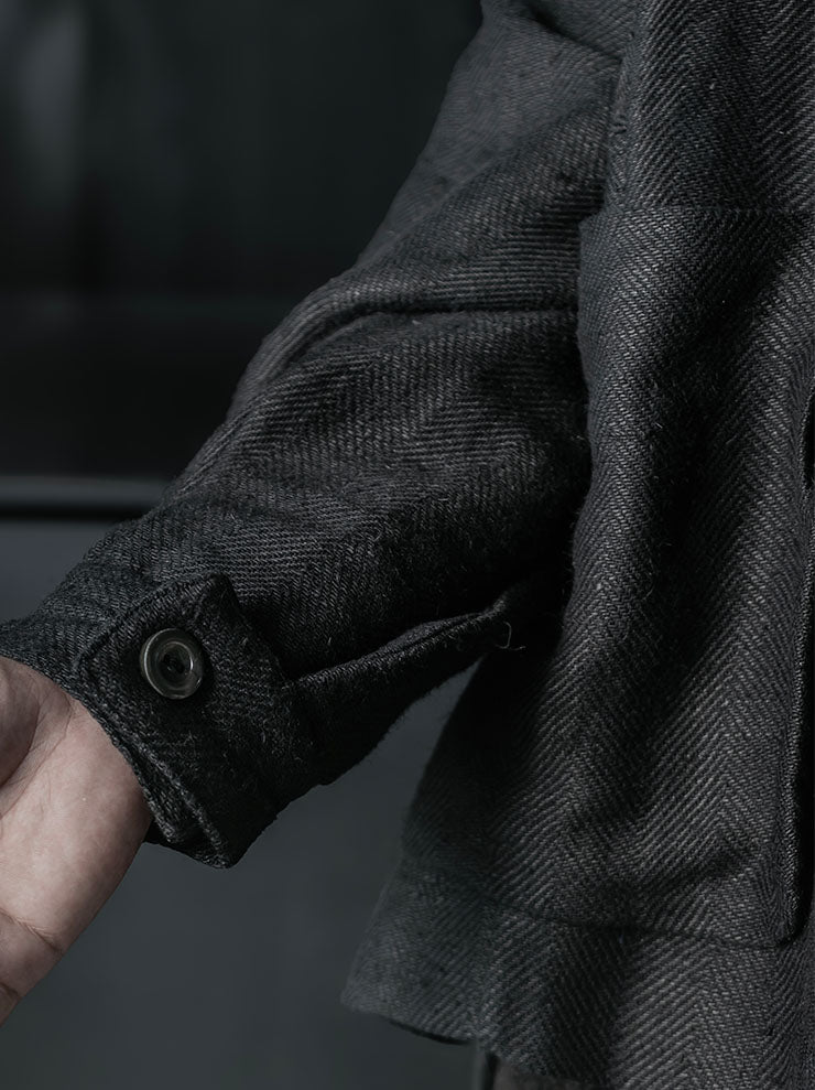 GATHERING<br>UNISEX FARMER JACKET / INDIGO BLACK