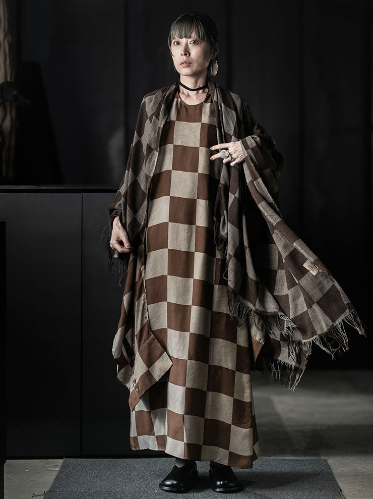 UMA WANG<br>SCARF / MUSTARD/ TAN