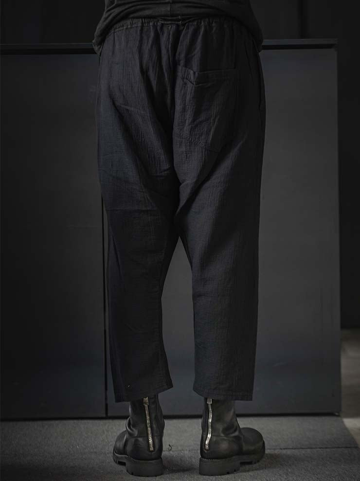 69 by ISAAC SELLAM<br>MENS ロークロッチショートレッグパンツ / NOIR