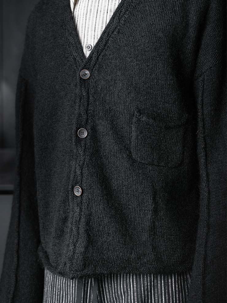 individual sentiments<br> UNISEX knit cardigan / black