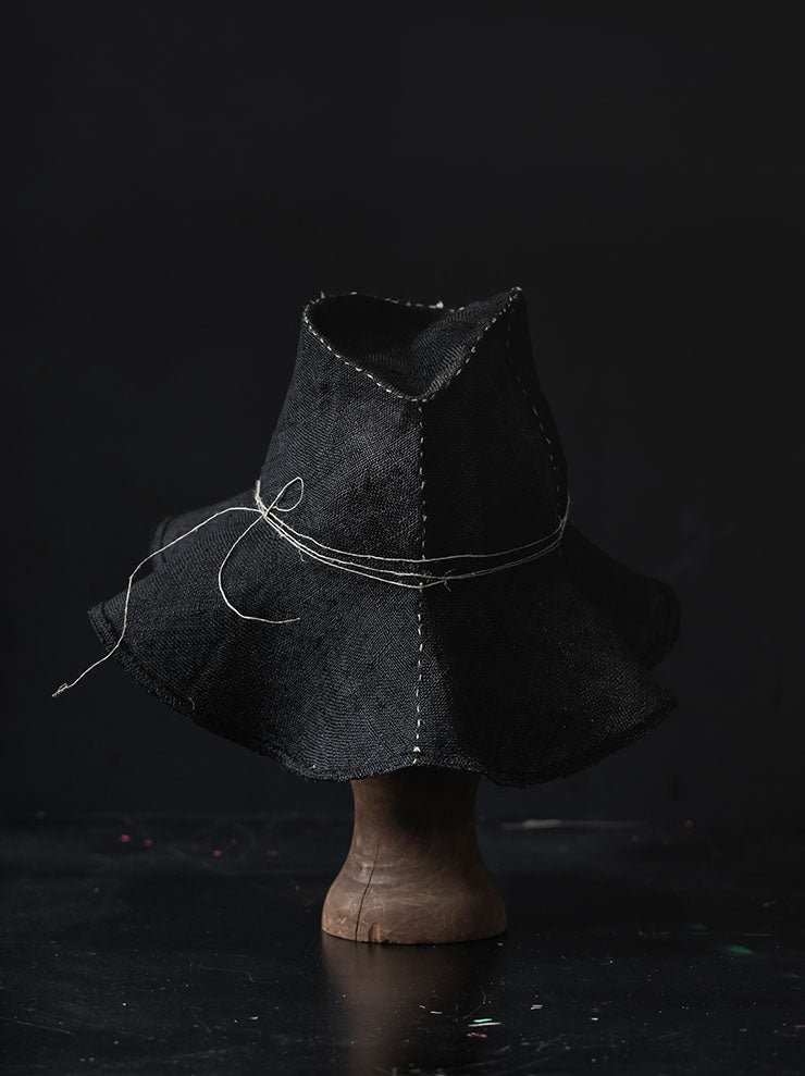 HORISAKI<br>ONE OF A KIND COLLECTION ストローハット OOAK23 NO. 84 / BLACK