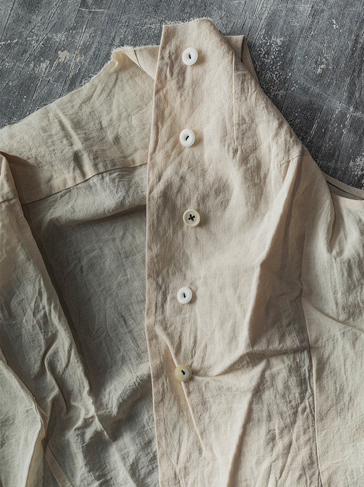 ATELIER SUPPAN<br> WOMENS Tea dye buttoned tops