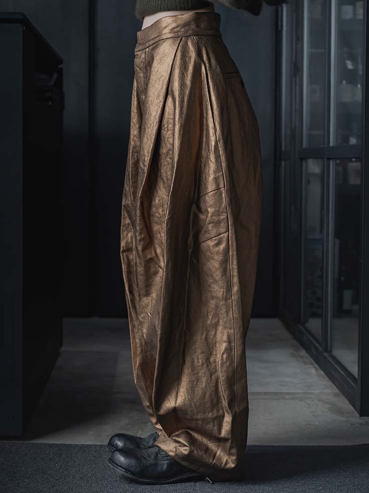 UMA WANG<br> WOMENS TROUSER / GOLD