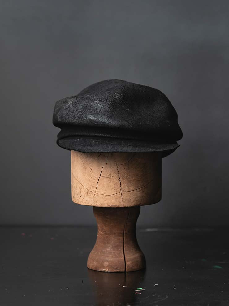 HORISAKI<br>ONE OF A KIND COLLECTION ラビットファーフェルトハードバーンハット OOAK25 NO.117/ BLACK HB