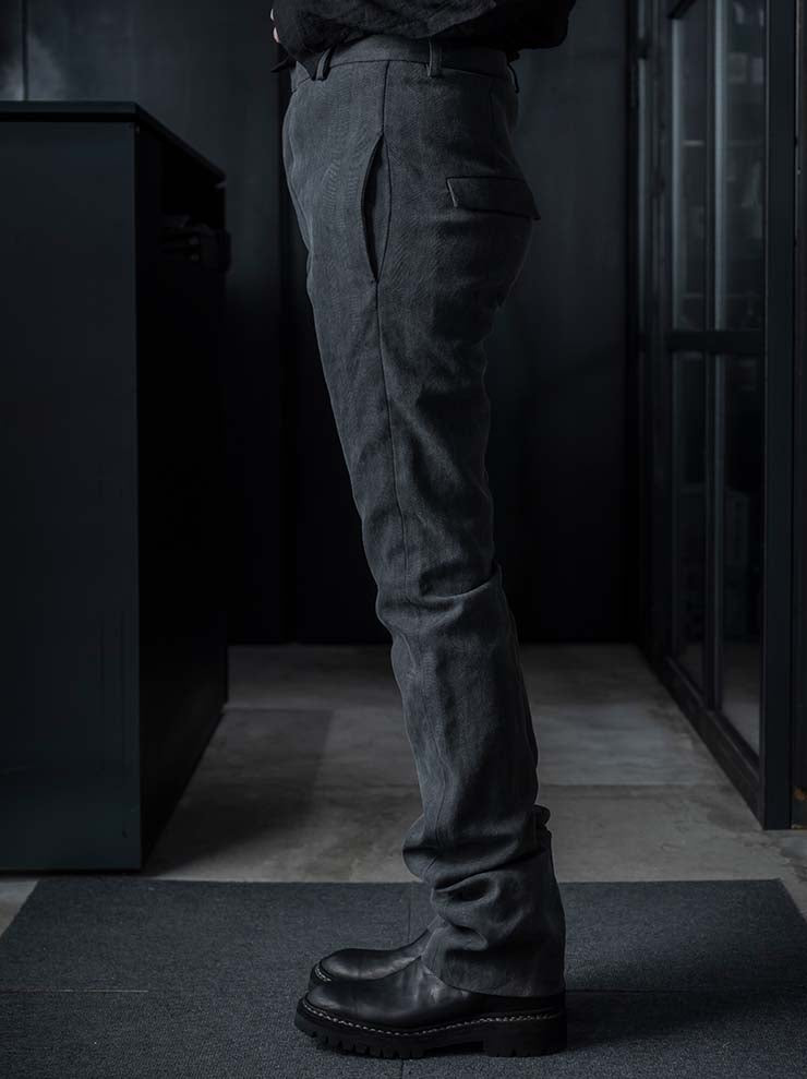 K'ANG<br>MENS FITTED TROUSERS / OFF BLACK
