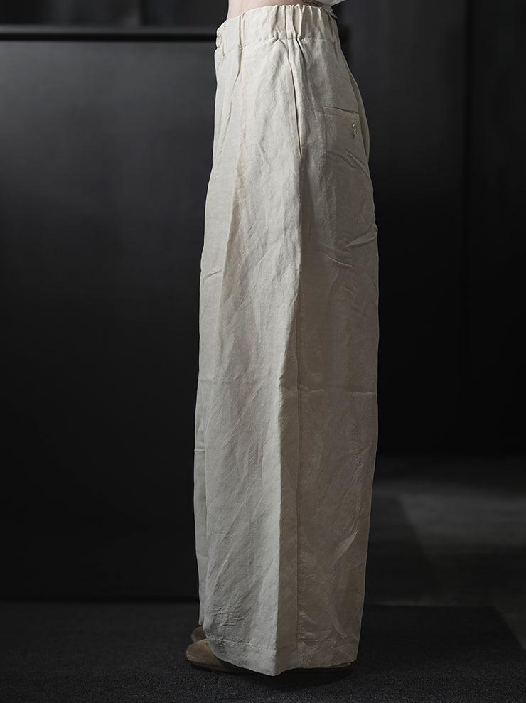 UMA WANG<br>WOMENS POETIC PANTS / OFF WHITE