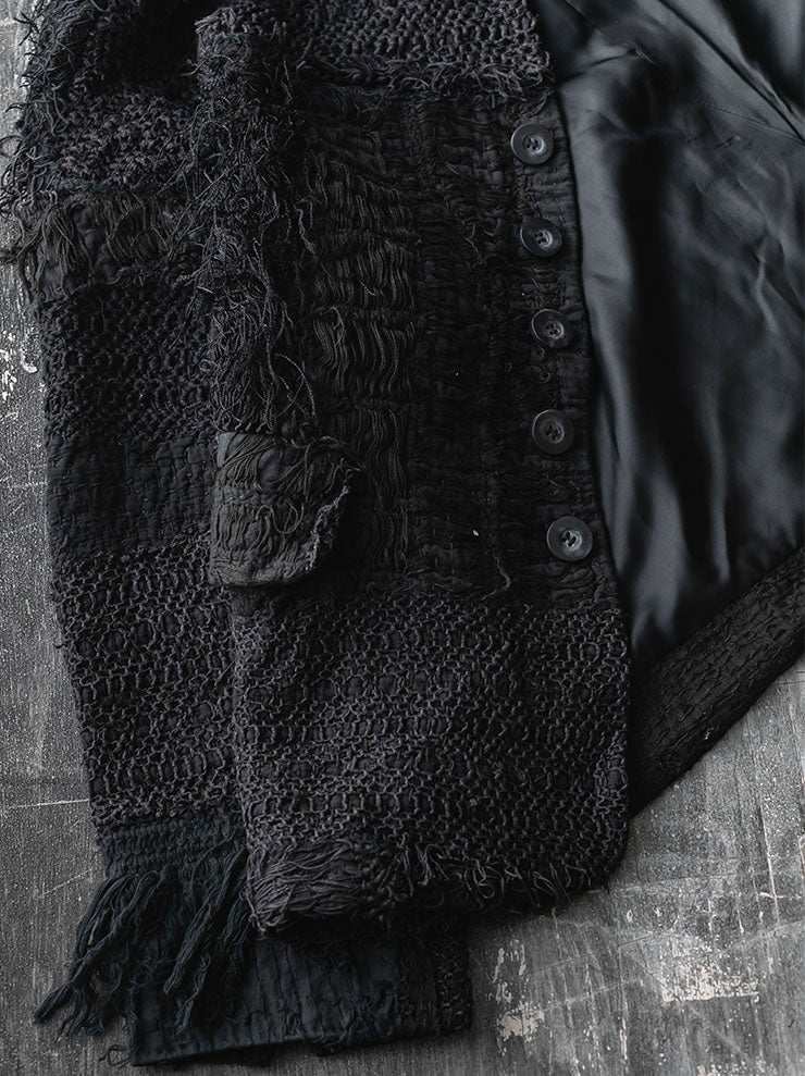 By Walid<br>UNISEX BEAU JACKET / BLACK & BLUE / SIZE L