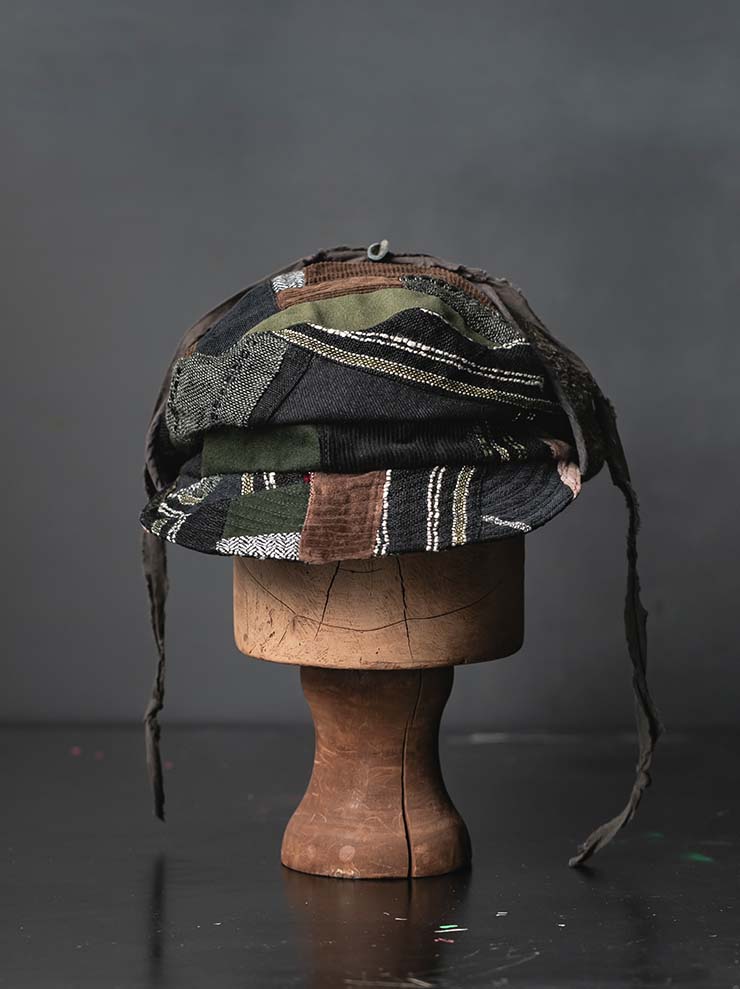 HORISAKI<br>ONE OF A KIND COLLECTION パッチワークイヤーフラップ付きハット OOAK25 NO.109 / MIX