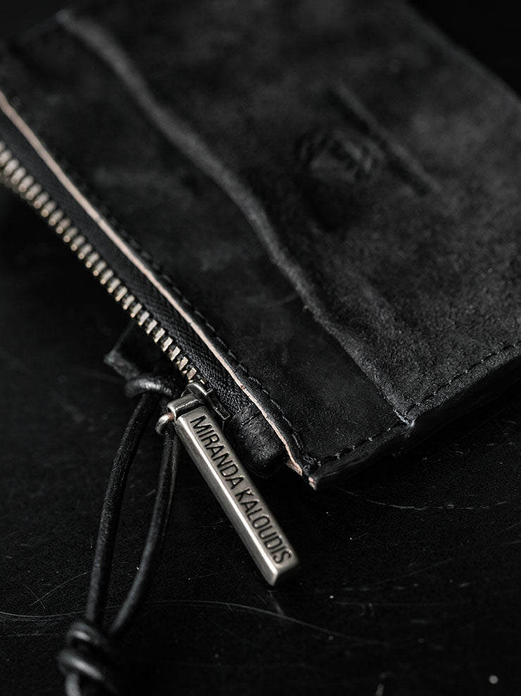 MDK – MIRANDA KALOUDIS<br>MINIMALISTIC COIN WALLET / HORSE LEATHER / BLACK