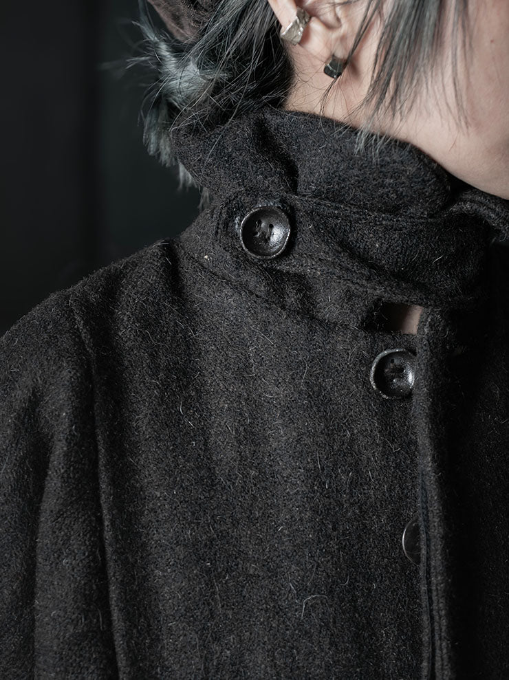 GATHERING<br>UNISEX FARMER COAT / BLACK BROWN