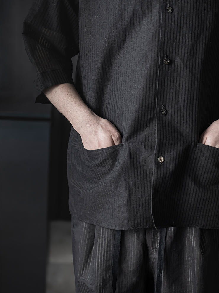 individual sentiments<br />UNISEX ボーリングシャツ / BLACK