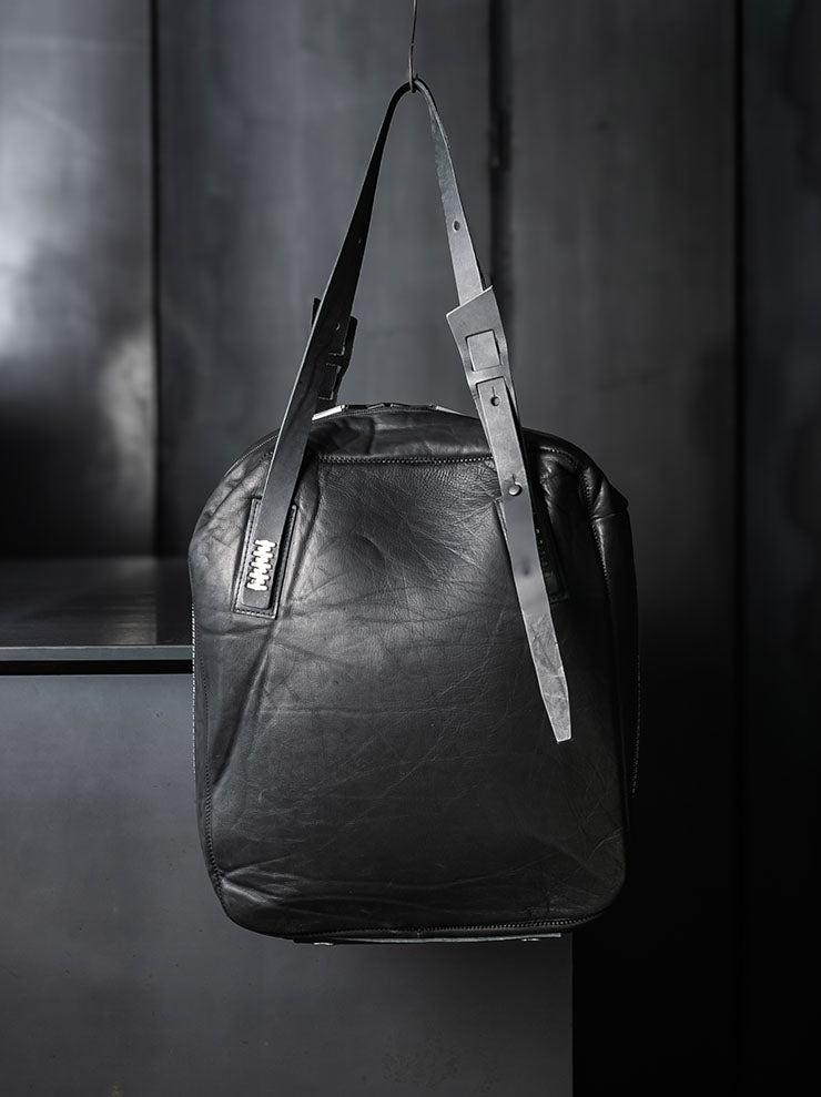 ISAAC SELLAM EXPERIENCE<br> Bonded Leather Tote Bag / NOIR - 24th of August Exclusive