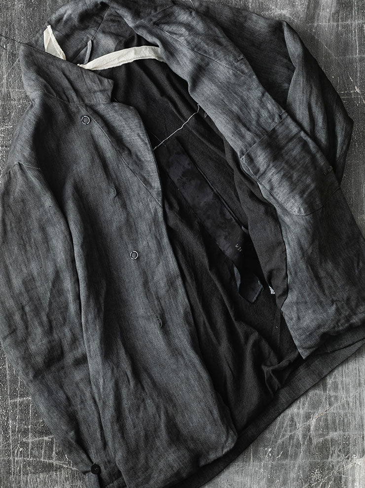 ATELIER SUPPAN<br>MENS BLUE HEMP JACKET / W26-03