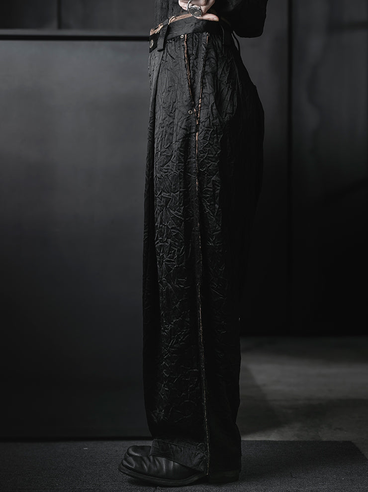 COMMUNS<br>WOMENS VISCOSE SILK TROUSERS / BLACK