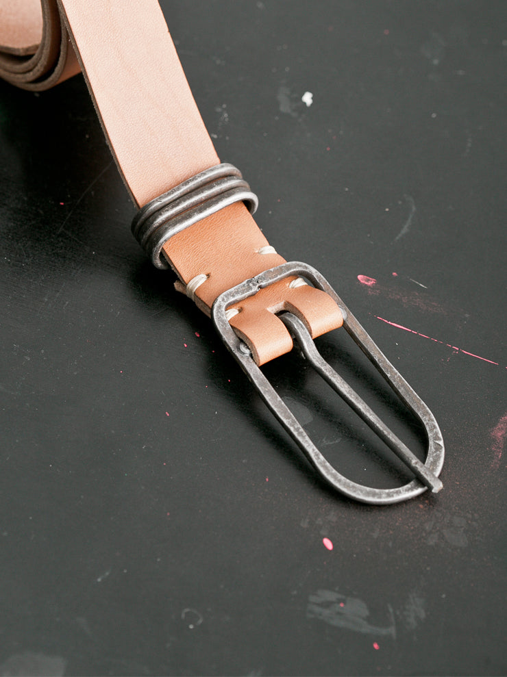 tagliovivo<br> Oval buckle belt NATURAL