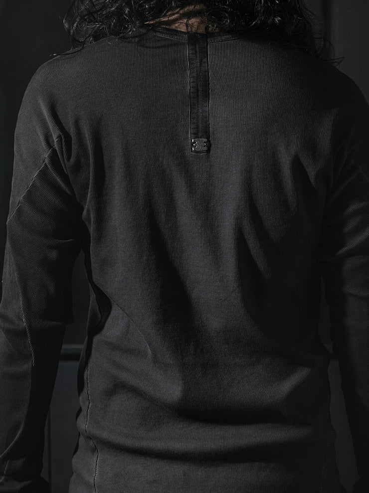 69 by ISAAC SELLAM<br> MENS semi-raglan long sleeve T-shirt / PLOMB