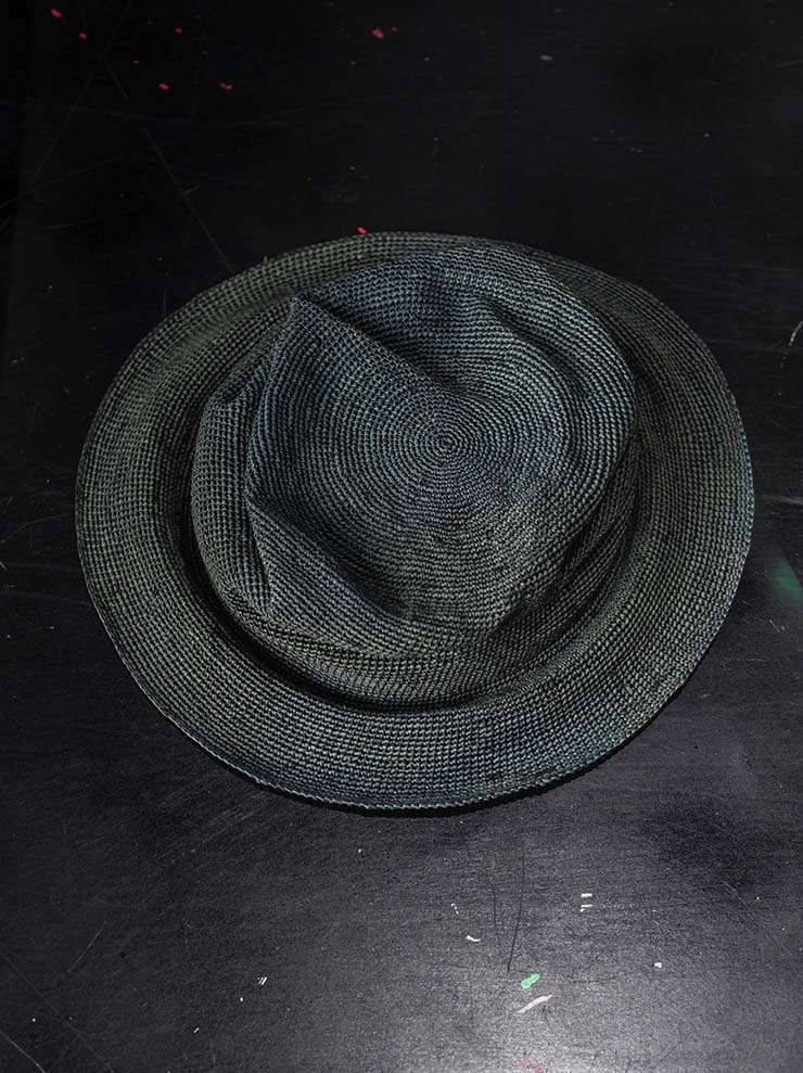 HORISAKI<br> ONE OF A KIND COLLECTION Tequilla Straw Hat OOAK24 NO.226 / PV PETROL