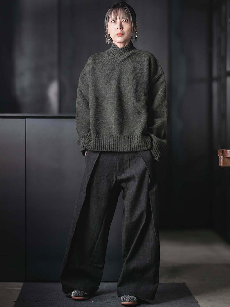 WRIGHT + DOYLE<br>UNISEX プルオーバーニット / MOSS