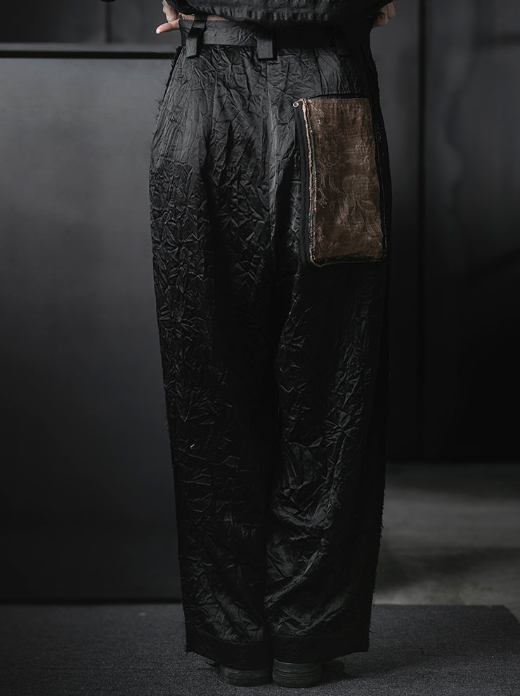 COMMUNS<br>WOMENS VISCOSE SILK TROUSERS / BLACK
