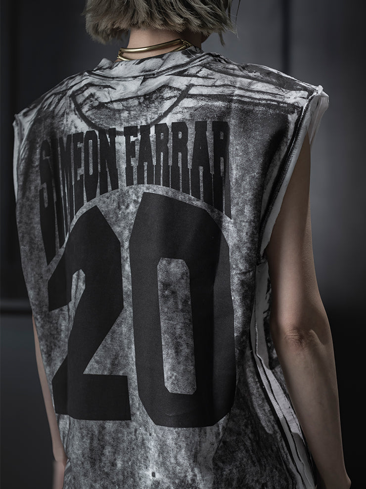 SIMEON FARRAR<br />UNISEX オーバーサイズタンクトップ / WHITE PAINT