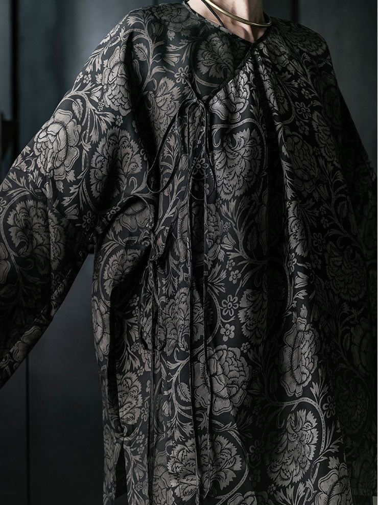 UMA WANG<br>WOMENS TANESHA TOP / BLACK×TAN